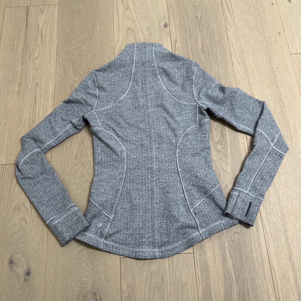 RARE LULULEMON GHOST HERRINGBONE Forme JACKET Gray/White - Picture 6 of 12